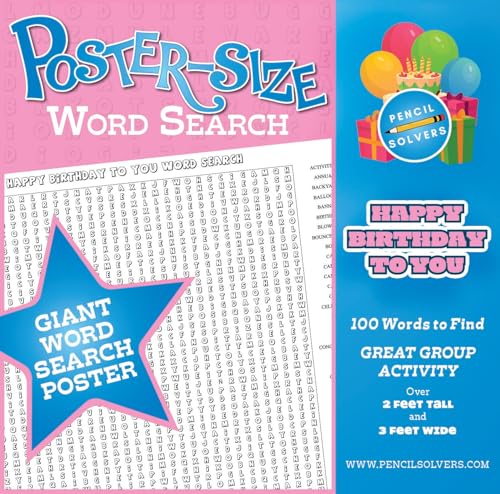 Poster-Size Word Search - Happy Birthday to You - 100