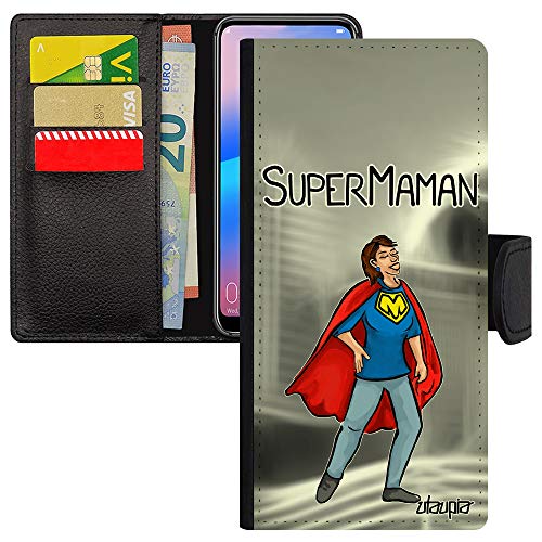 Coque portefeuille Redmi Note 8 Pro etui rabat gris pour les deplacements