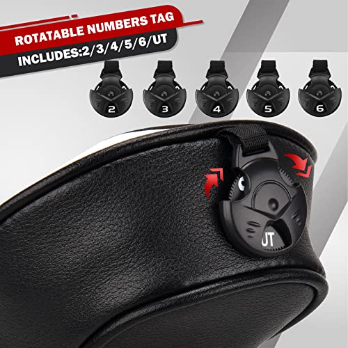 Golf Club Head Covers - Pu Leather Golf Head Covers Classic Black And White Look For Taylormade Golf Club Headcover (Hybrid) #TOP4