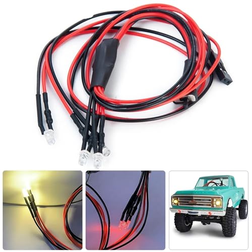 Faro delantero RC para Axial SCX24 con luces de parachoques de alta resistencia 5