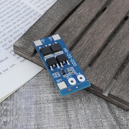 VGOL 5-teiliges Batterieschutzboard 2S 7,4 V 13 A Balance Li-Ionen-Lithium-18650-Batterieladegerätboard für Lithium-Polymer-Lithium-Ionen-Batterien 46 X 20 X 3,6 Mm