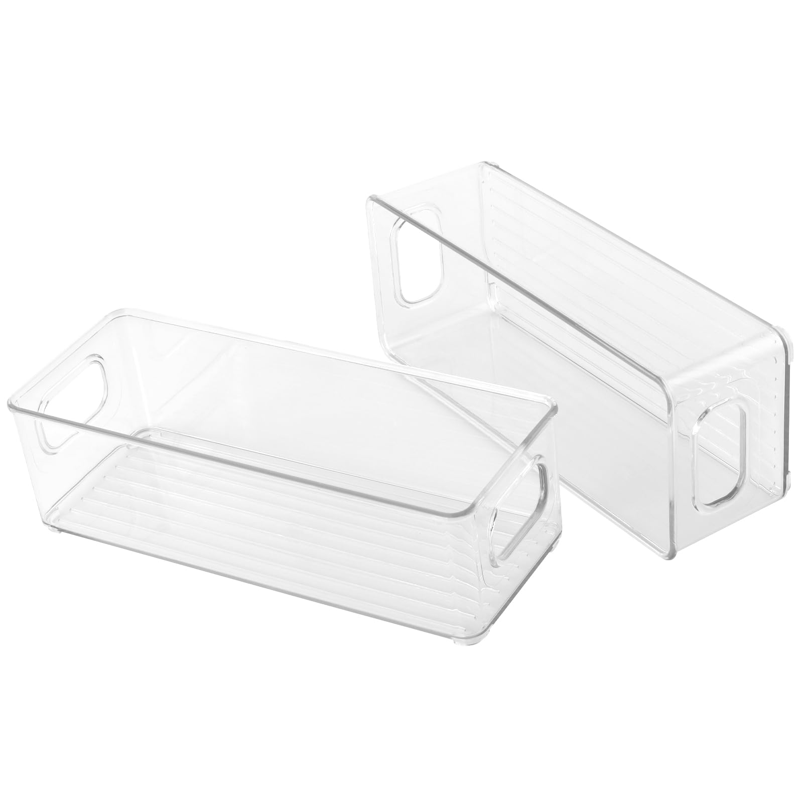 SINJEUN 8 organizer per frigorifero, contenitori con manici, contenitori trasparenti per alimenti, per cucina, frigorifero, credenza