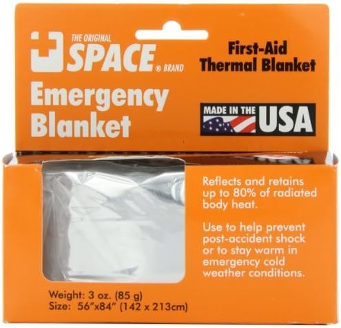 Grabber Outdoors The Original Space Brand Emergency Survival Blanket, Silver, 3oz. 56 X 84 by GRABBER OUTDOORS
