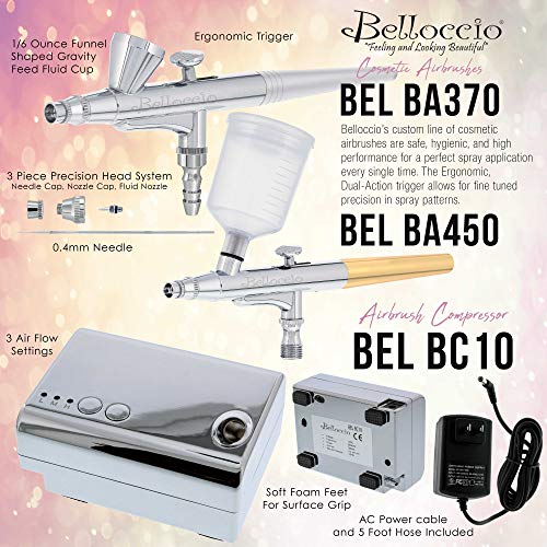 Belloccio Makeup And Tanning Airbrush System With Fair Foundation And Blush Set #TOP2