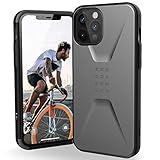 URBAN ARMOR GEAR UAG Designed for iPhone 12 Pro Max Case [6.7-inch Screen] Sleek Ultra-Thin Shock-Absorbent Civilian Protective Cover, Silver