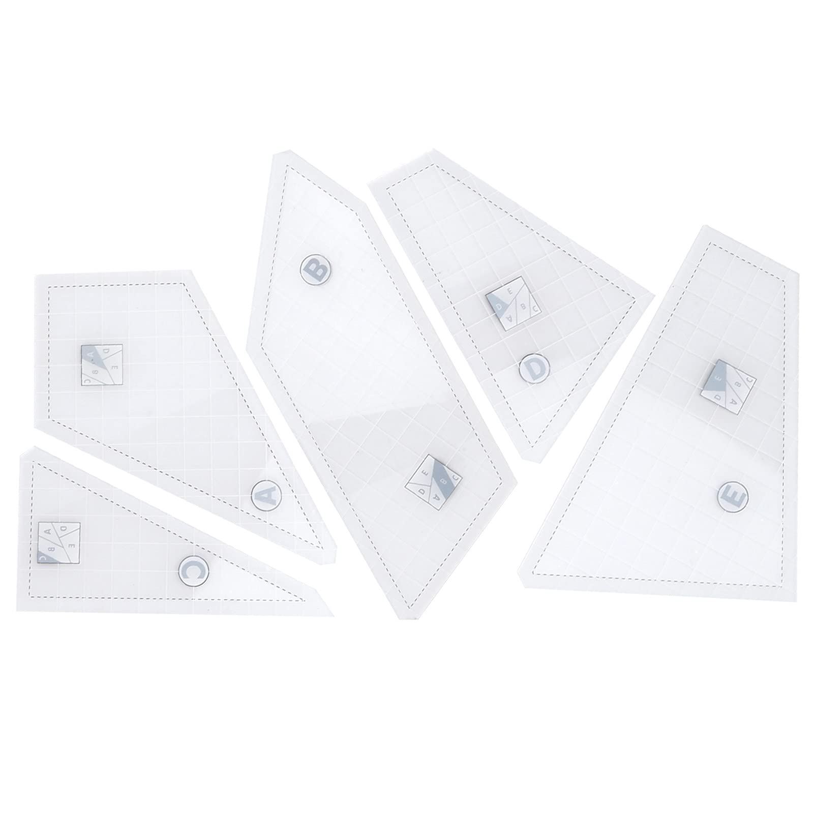 5pcs Quilting Rulers DIY Transparent Acrylic Quilting Templates Set for Craft Professional Sewing Quilting RulersQuilting TemplatesAcrylic TemplatesAcrylic RulersSewing