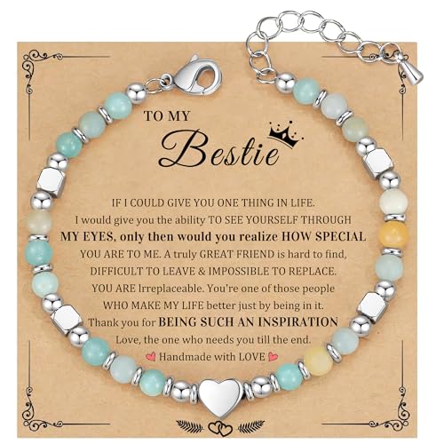 Image of Best Friend Bracelet Gifts for Women Sister Bestie, Christmas Gift for Teens Mom Daughter Granddaughter Birthday Gift for Her Stocking Stuffers