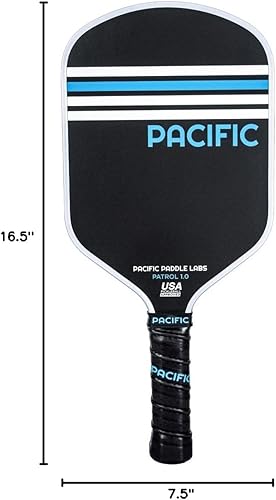 Miniatura 7 de Patrol 1.0 Paleta de pickleball, fibra de vidrio, 0.512 in, raqueta de pickleball aprobada por USAPA, textura de grano abrasivo de carbono, giro