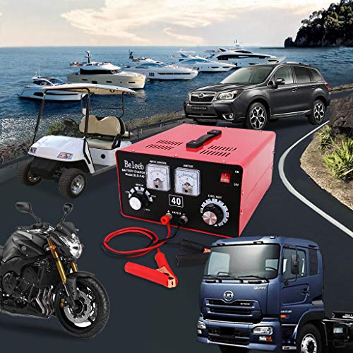 Beleeb Battery Charger,12V/24V/36V/48V/60V/72V Voltage and Current Manually Adjusted,Automotive Charger and Maintainer for Car, Golf Cart, Lawn Mower, Marine, Boat, Snowmobile, ATV, RV, SLA AGM GEL CE