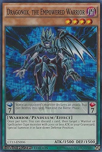Dragonox the Empowered Warrior NM 1st Ed YuGiOh MP16 CT13-006 2016 Mega Pack UR ,#G14E6GE4R-GE 4-TEW6W300721 : Toys & Games