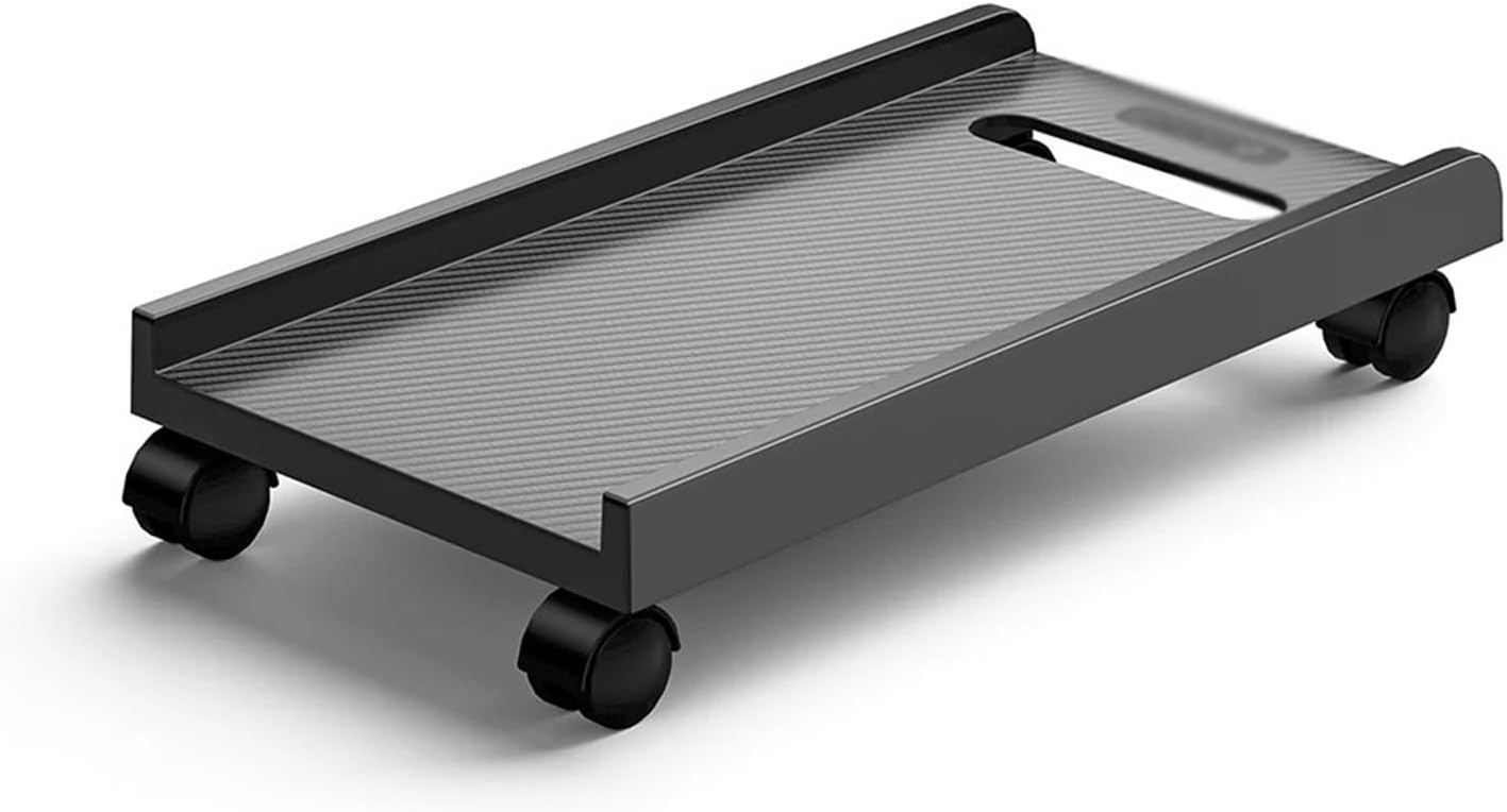 CPU Mount Mobile CPU Stand Adjustable 4 Wheel Mobile CPU Stand ABS Material Desk Accessories Holder for Home Office Computer Tower Stand