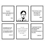 The Office Dwight Schrute Poster The Office Motivational Quote Print Dwight Poster Motivational Quote Poster Set of 6 The Office TV Show Funny Posters Inspirational Wall Art for Office Decor Unframed