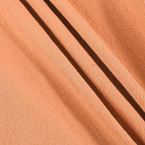 Image of Cotton Linen Capri Pants for Women 2025 Casual Printed Cropped Palazzo Pants Elastic Waist Lounge Baggy Trousers