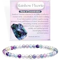 Farfume Fluorita Arco Iris - Concentración - Pulseras de Cuentas