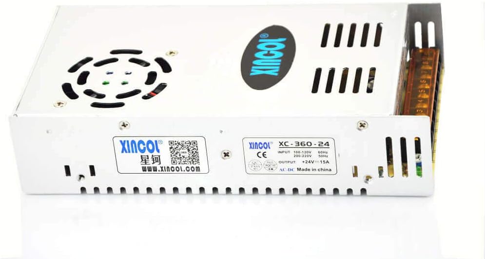 Buу 1 gеt 1 XINCOL AC to DC Converter AC110V/220V to DC24V 15A 360W Switching Power Supply Transformer Regulated for LED Strip Light,CCTV,Camera,Computer Project etc