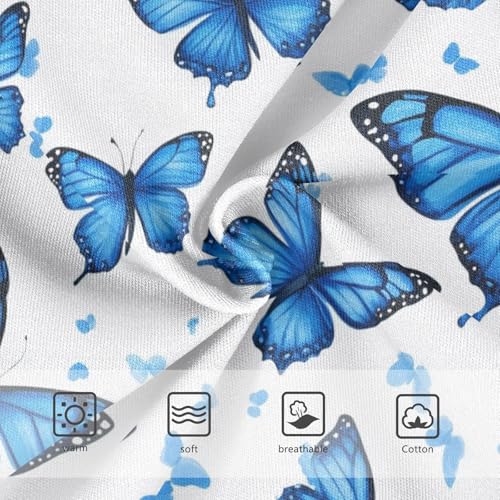 Wusikd Blue Butterflies Girls' Underwear Cotton Girls Briefs Soft Toddler Underwear 2T3