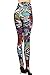VIV Collection One Size Print Fashion Leggings, Chromatic Splash