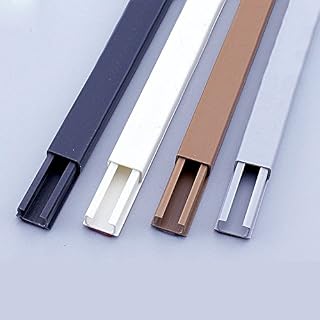 テープ付きモール ブラック 1号(15*10mm) 1m×4本パック ケーブルモール 配線収納 ケーブルカバー PVC