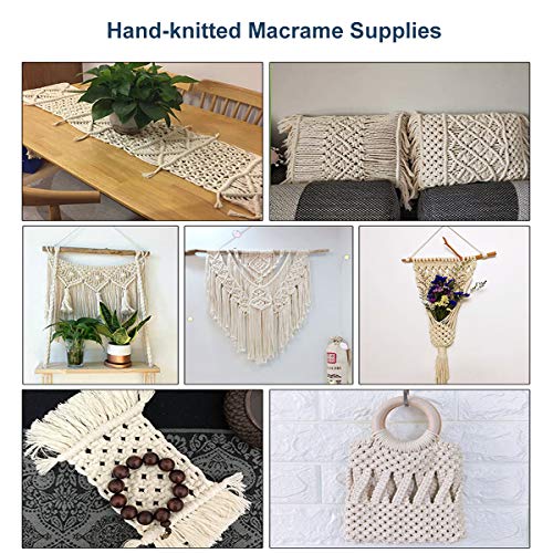 Macrame Cord Cotton Rope 4Mm 100M 1 Pack Beige,Natural Cotton Cord 4 Strand Twisted Macrame Twine For Hand-Knitted Macrame Decor,4Mm Cotton Rope For Handmade Wall Hanging Weaving Basketry Tapestry #TOP4