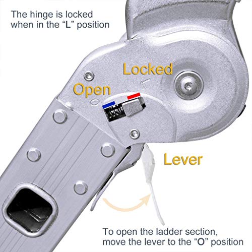 4.7M Retractable Folding Aluminum Telescopic Herringbone Multi-Purpose Home/Library/Engineering Ladder with One Tool Tray 7 4.7M Retractable Folding Aluminum Telescopic Herringbone Multi-Purpose Home/Library/Engineering Ladder with One Tool Tray - Image 7