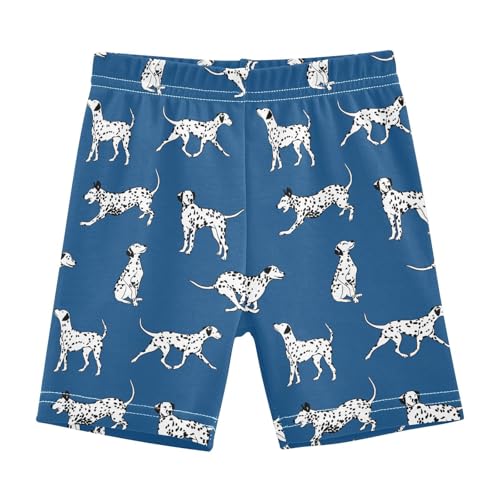 JHKKU Girls Dalmatian Dogs Shorts Cotton Cartwheel Bike Kids Biker Under Dress Dance Short Girl Clothes 8Y