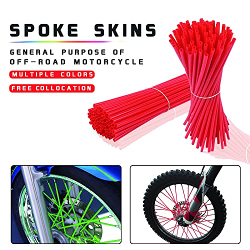 72Pcs Universal Spoke Skins Covers，Wheel Spoke Wraps Skins Pipe Trim Decoration Protector For Motorcycle Dirt Bike Yamaha Honda Bmw Suzuki Kawasaki(Pink) #TOP1