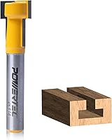 Vista 24 de Juego de broca de enrutador POWERTEC T Track y 10 juegos de pernos de tuerca T-Track de 1/4" hexagonal, broca de enrutador T Track con punta