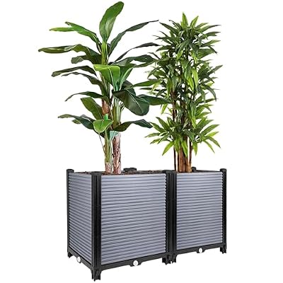 Outdoor Planters 80''/48''/32'' Length, Large Planter Boxes Outdoor,Raised Garden Bed for Garden Patio Balcony Deck