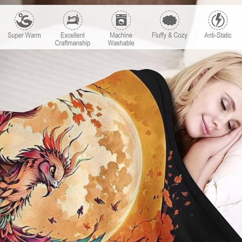 Couverture Phénix en flannel douce, jeté de lit haut de gamme