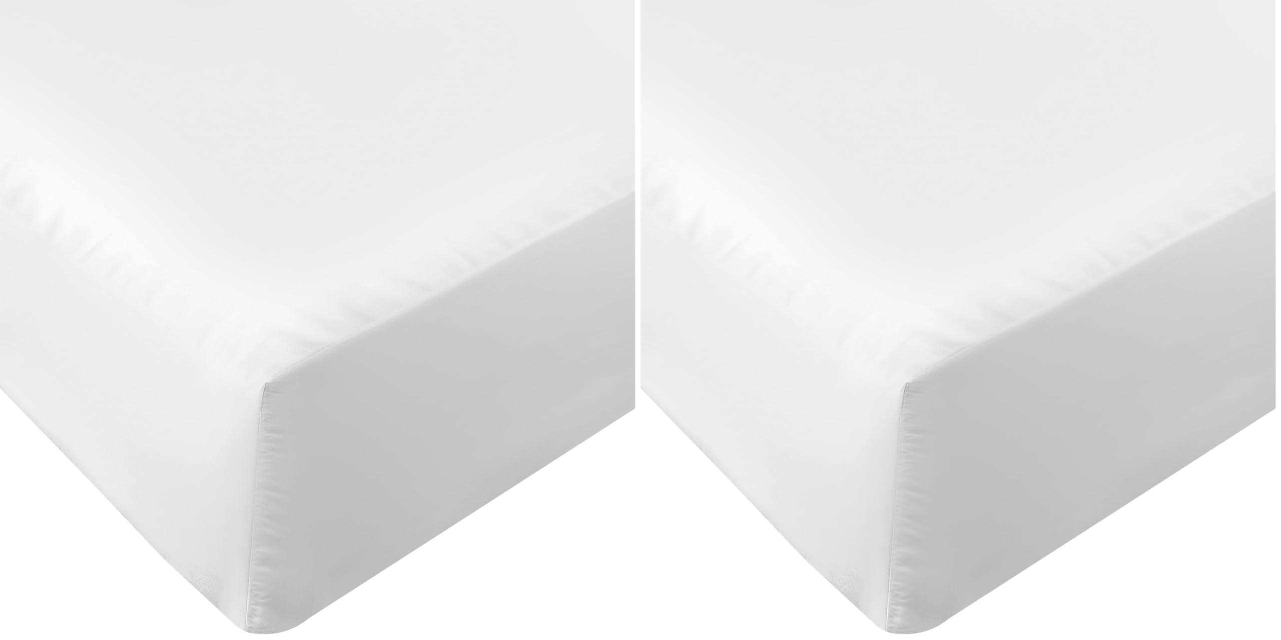 Utopia Bedding Twin Fitted Sheet - Bottom Sheet - Deep Pocket - Soft Microfiber - Shrinkage and Fade Resistant - Easy Care -1 Fitted Sheet Only (White) (Pack of 2)