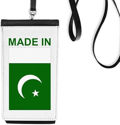Made in Pakistan Country Love Phone Wallet Purse Hanging Mobile Pouch Black Pocket