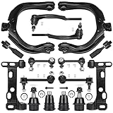 16PCS Front Control Arms w/Ball Joints K80824 K80825 for 04-07 Chevy Trailblazer GMC Envoy XL XUV 05-09 Isuzu Ascender Saab 9-7X Buick Rainier Sway Bar Tie Rod Suspension Kit K640293