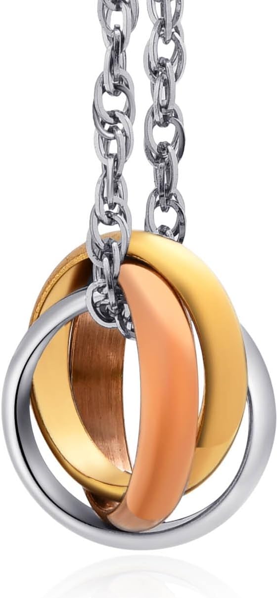 Women's Earrings with 12 mm Coloured Trilogy Rings Gift Idea for Her image 2