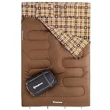 【Warmer Doppelschlafsack】Dank seiner 300g/㎡ Füllung hilft dieser Schlafsack, die Kälte aus der Nacht herauszuhalten. Die Windschutzleiste in der Nähe des Reißverschlusses hält kalte Luft ab.Temperaturbereich: Komfort: 7°C Limit: 2°C Extrem: -13°C.Selbst im Winter können Sie jede Nacht im Warmen verbringen, so dass Sie die ganze Nacht durchschlafen und Ihre Müdigkeit beim Camping loswerden können.