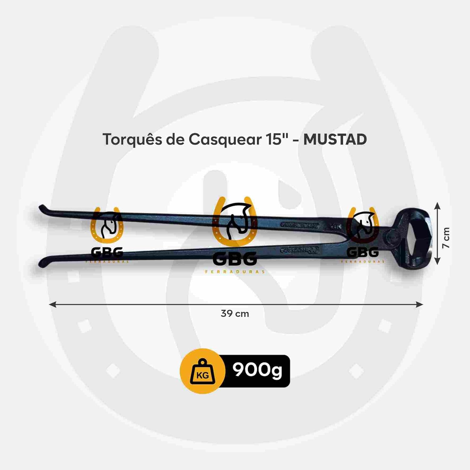 Capewell/Mustad Farrier Hoof Nipper Black 15in