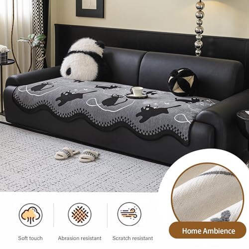Housse de canapé en chenille peluche pour protéger efficacement votre assise