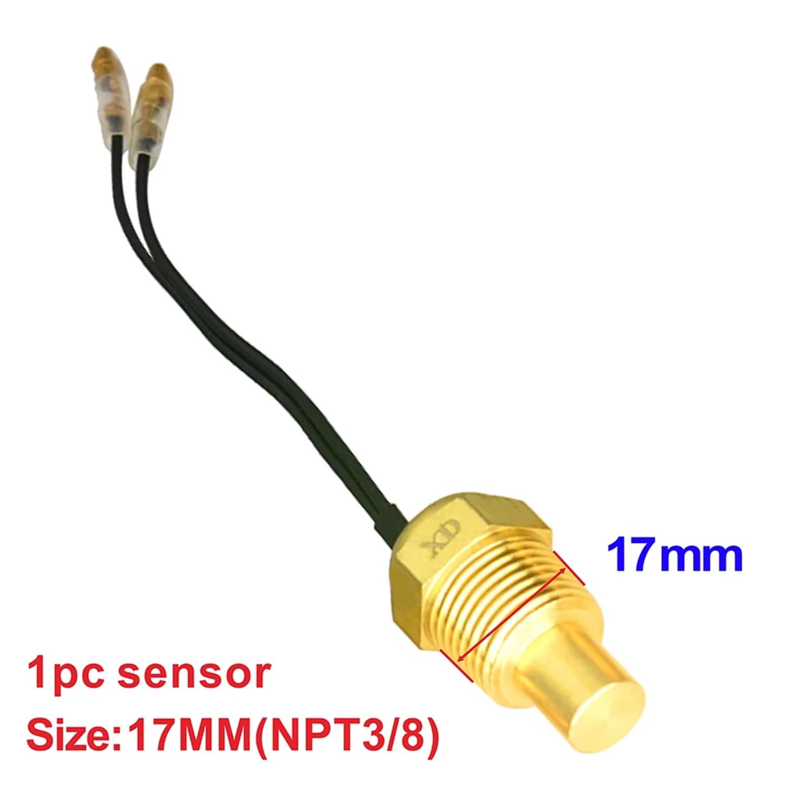 Sensor de temperatura agua 1/8 NPT 3/8, medidor aceite for coche, sensor 10/14/17/21 mm for, camión, barco, 12 V/24 V(17mm)