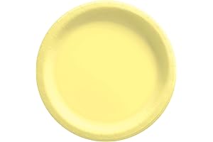 Light Yellow Honeycomb Paper Plates Set For Parties, Celebrations & Picnics -...