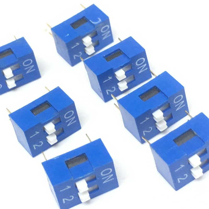 Wiring Connecting Terminals - 20Pcs Blue Slide Type Switch 2.54mm 2-Bit 2 Position Way DIP Blue Pitch