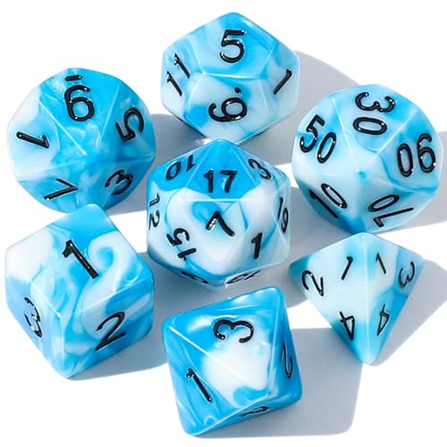 Image of CiaraQ 7pcs Polyhedral Dice Set for Dungeon and Dragons MTG Table Games