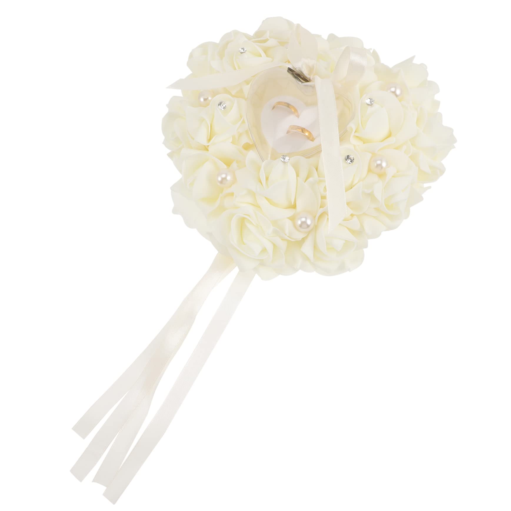 SOIMISS 3stücke Herzförmige Ringbox Mit Blumen- Romantischer Ringhalter Für Hochzeiten Verlobungen Und Jubiläen Elegantes Hochzeitszubehör Für Brautpaare Und Besondere Anlässe