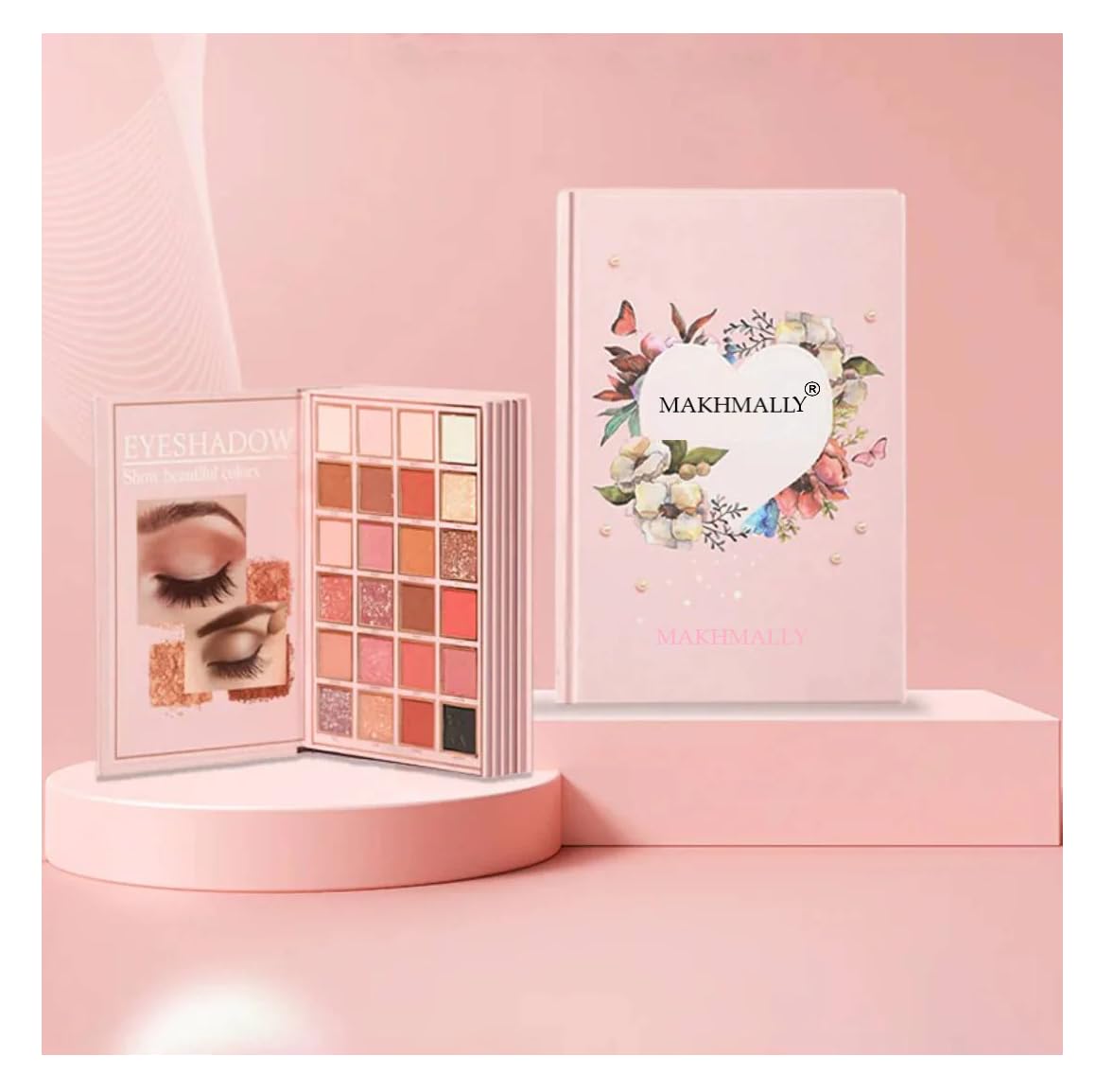 MAKHMALLY 5 in 1 Foldable Makeup Palette | All-in-One Face, Eyes & Lips | Contour, Blush, Highlighter, Eyeshadow | Long-Lasting & Travel-Friendly | Multipurpose Makeup Book Kit for All Skin Tones