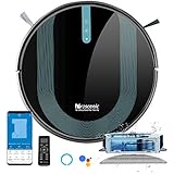 Proscenic 850T Robot Vacuum Cleaner, 3000Pa Strong Suction Robotic Vacuum and Mop, App and Alexa Voice Control, Super Thin, Boundary Strips Included, Self-Charging, for Hard Floor & Low Pile Carpet