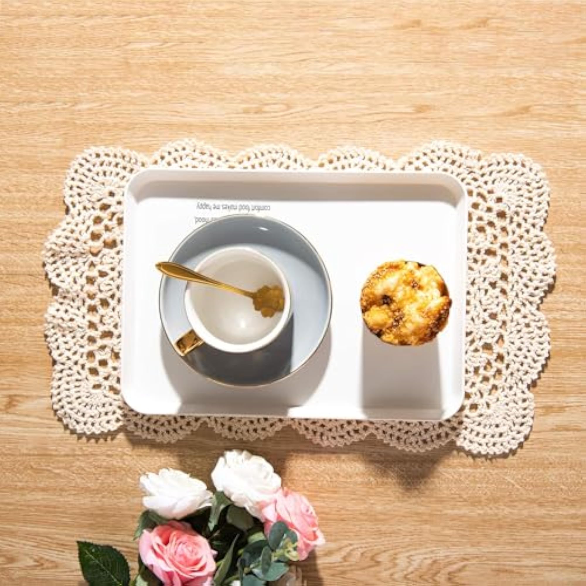 2-Piece Handmade Cotton Crochet Doilies Placemats