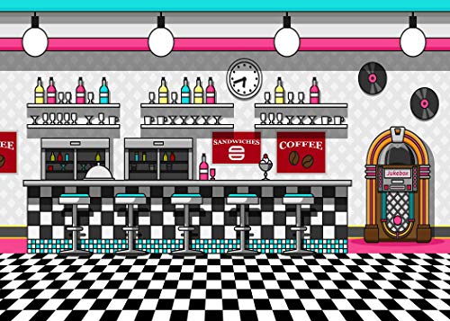 Fondo fotográfico Soda Shop 7x5ft MEETSIOY miniatura 3