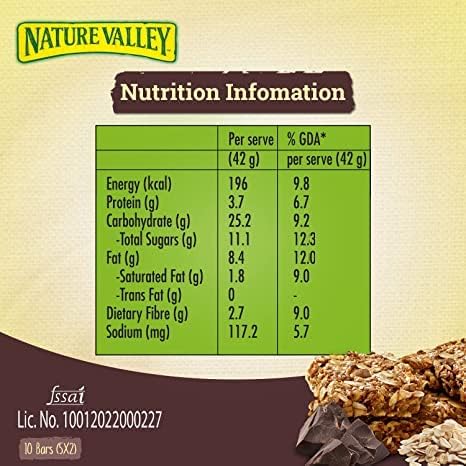 Nature Valleys Crunchy Oats & Dark Chocolate Granola Bars, 10 Count (From USA) - Image 2 thumbnail