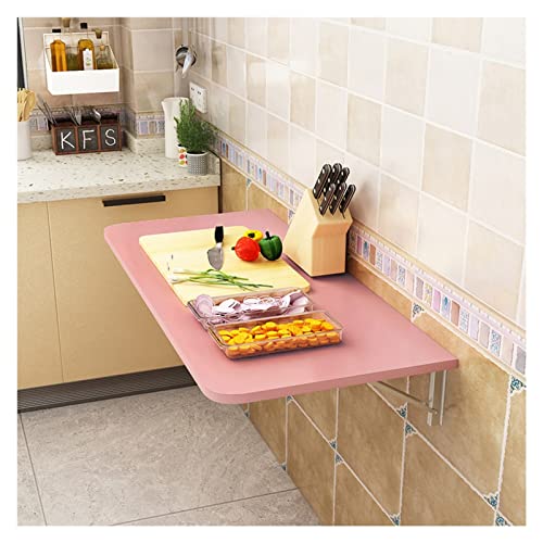 Table de montage mural rabattable rose pour studio et cuisine compacte - 2