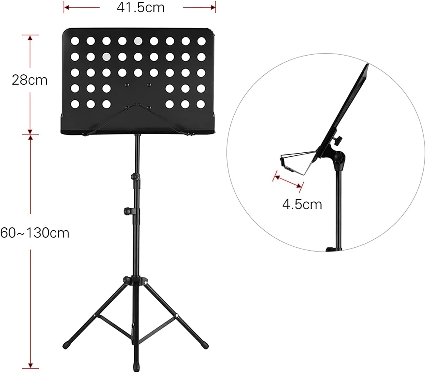 Music Stands Metal Music Stand Detachable Musical Guitar Instruments for Piano Violin Guitar Sheet
