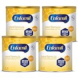 Enfamil Infant Formula, Milk-based Baby Formula with Iron, Omega-3 DHA & Choline, Powder Can, 21.1 Oz (Pack of 4)