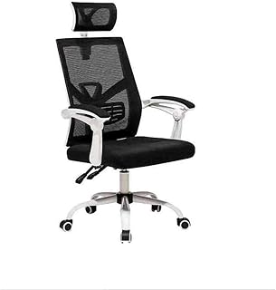 QZ HOME Swivel Chair Silla Giratoria Silla De Juego E-Sports Silla De Oficina Ejecutiva con Respaldo Alto Silla Ergonomica Ruedas De PU En Silencio Silla De Juego E-Sports (Color : Negro+Blanco)